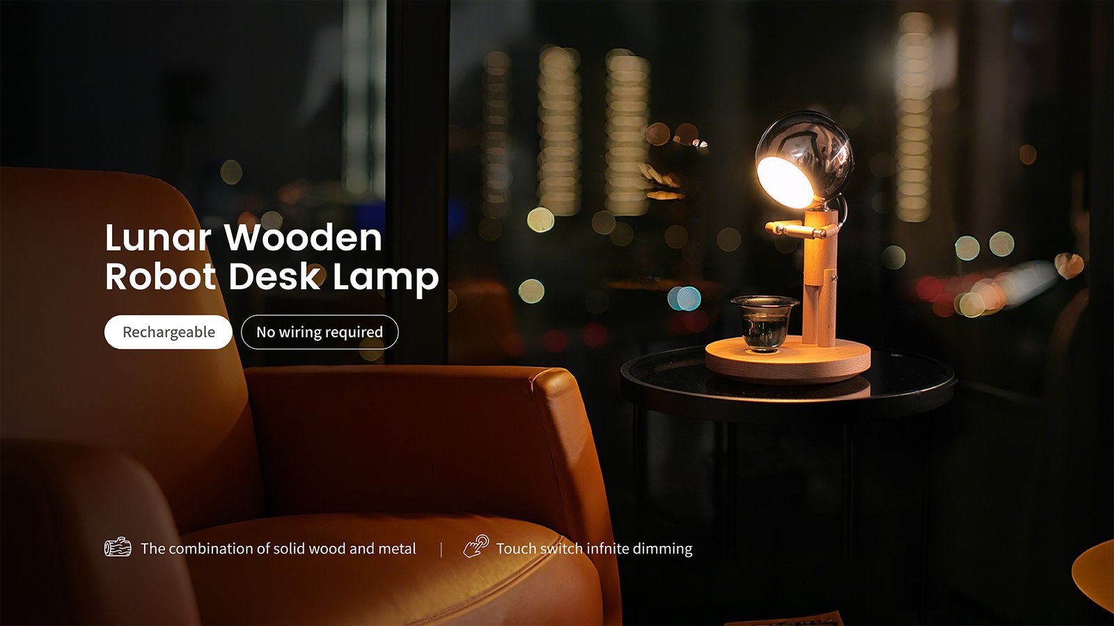 Creative LED Table Lamp Moon Table Lamp