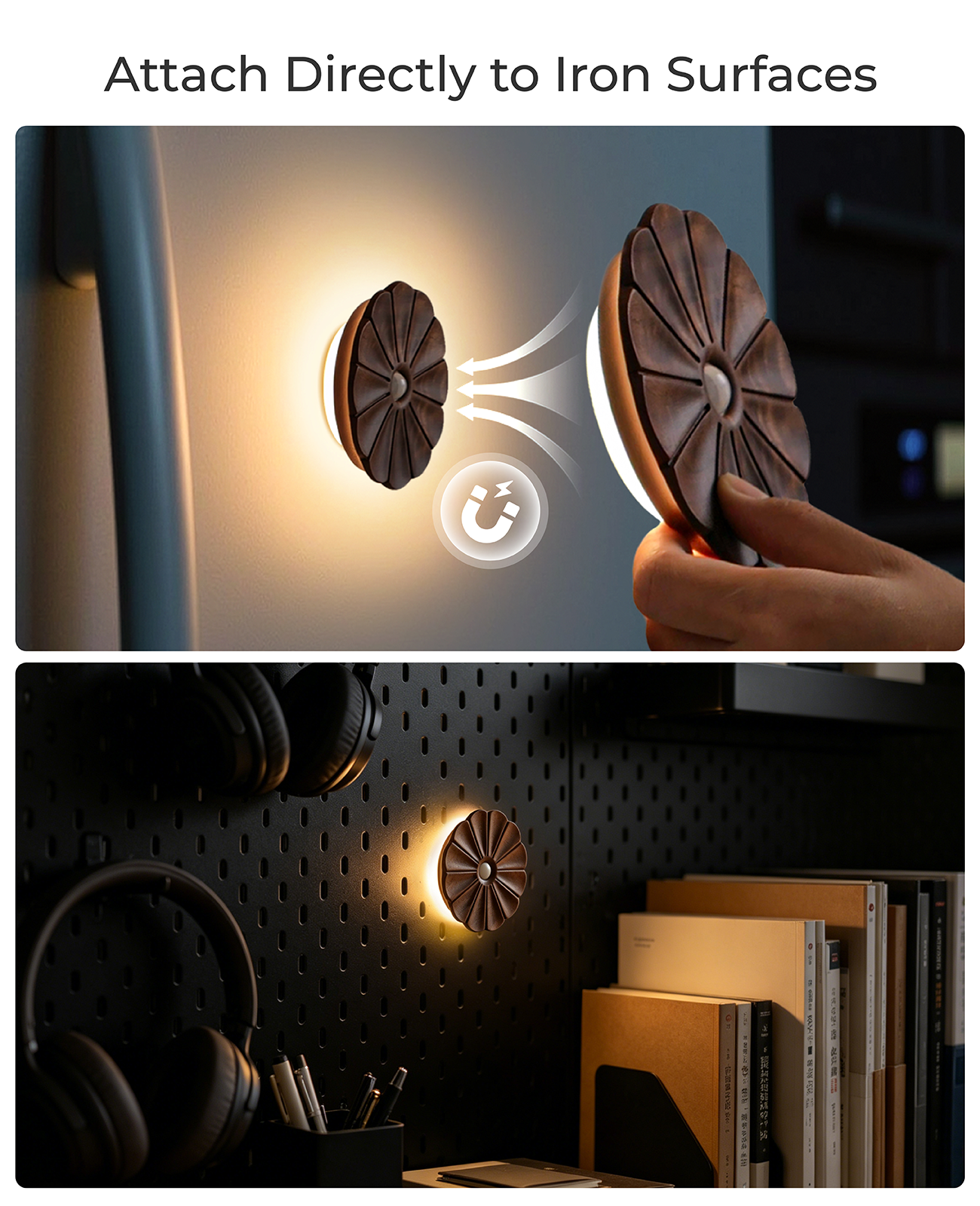 Flower Motion Sensor Night Light｜Black Walnut