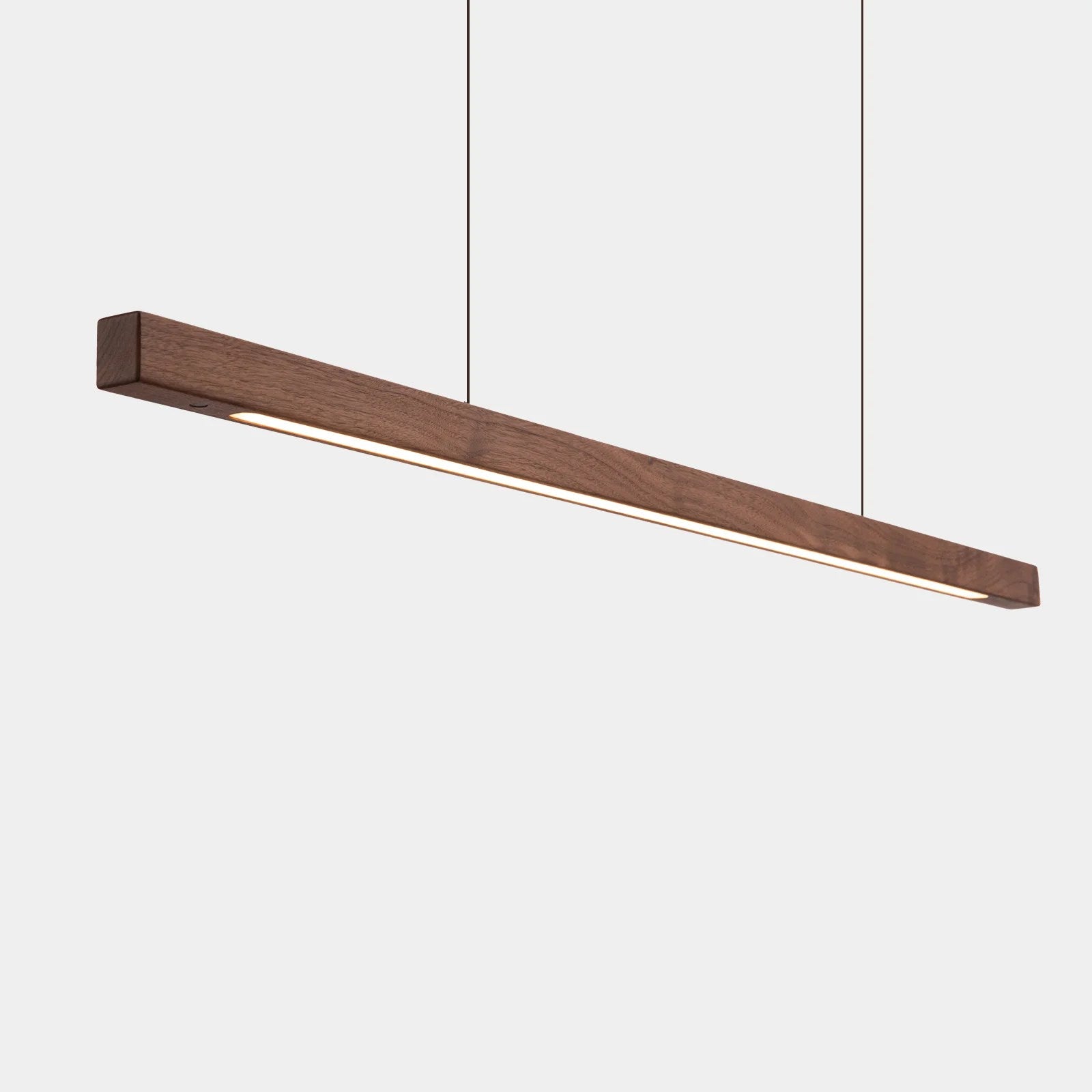 Hand-Sweep Linear Pendant — Walnut