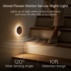 Flower Motion Sensor Night Light｜Black Walnut