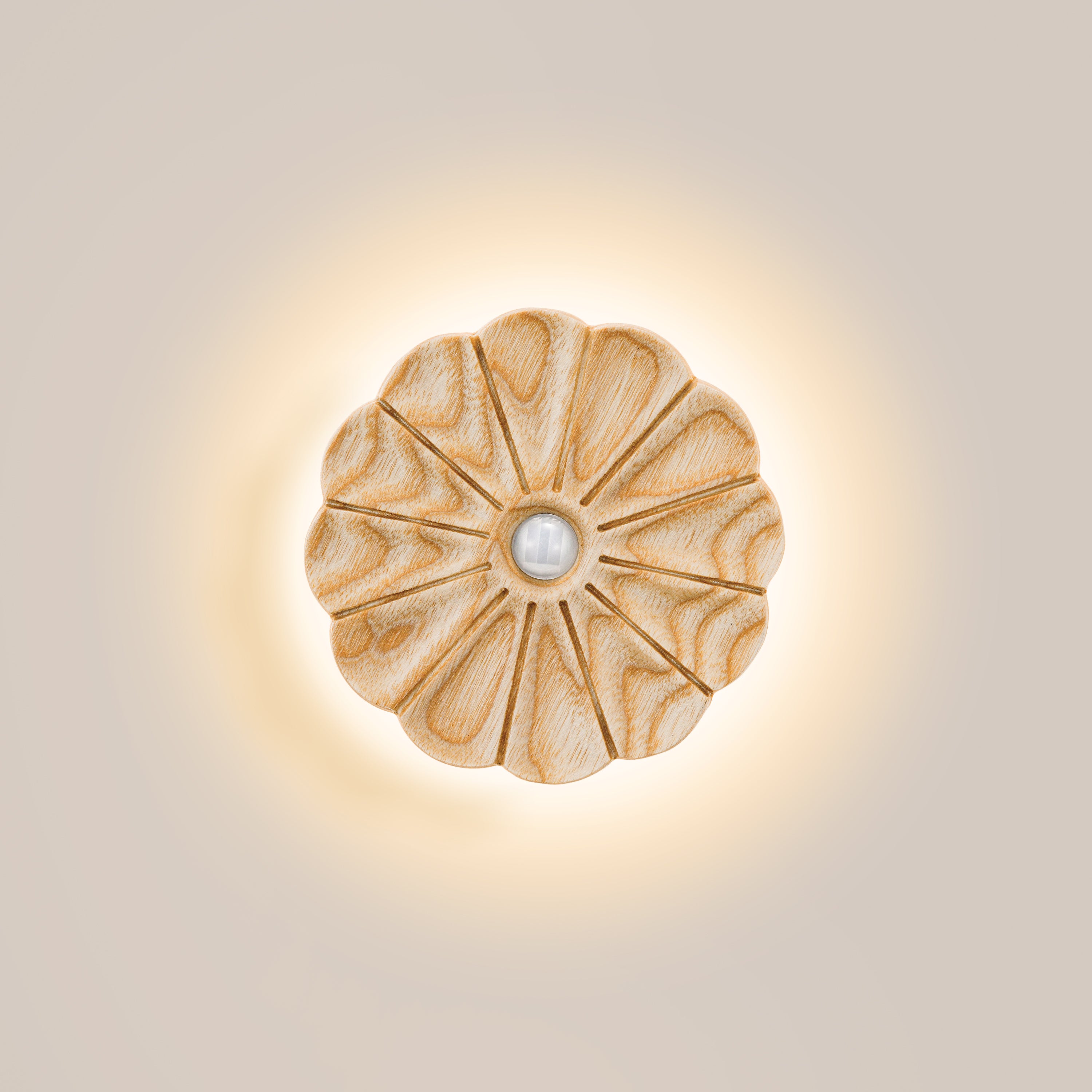 Flower Motion Sensor Night Light｜Ash Wood
