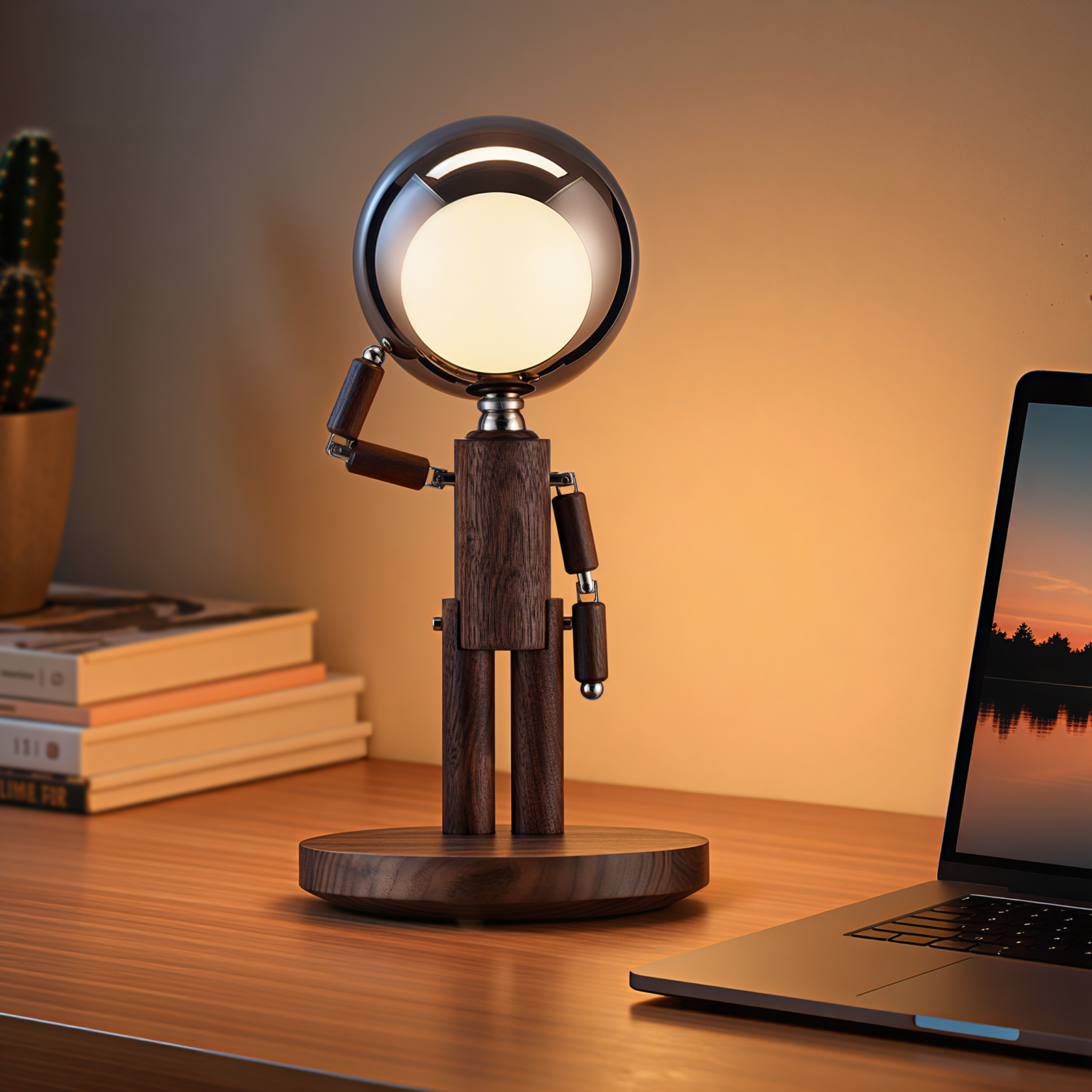 Pause Moon Lamp ｜Black Walnut