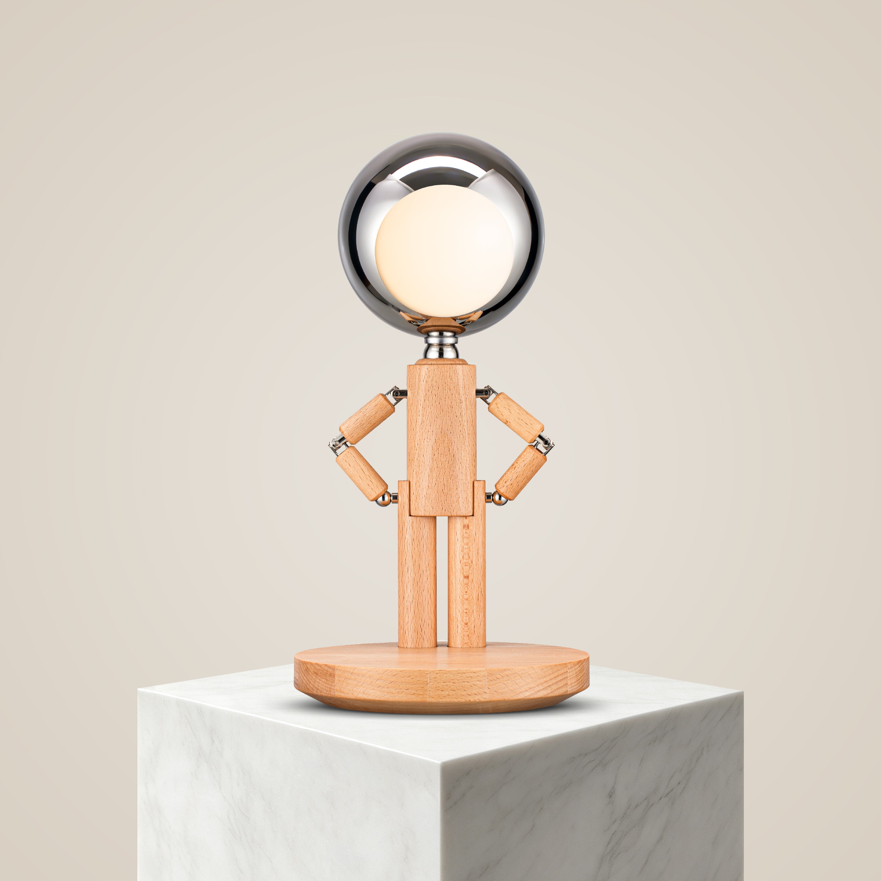 Pause Moon Lamp｜Beech Wood