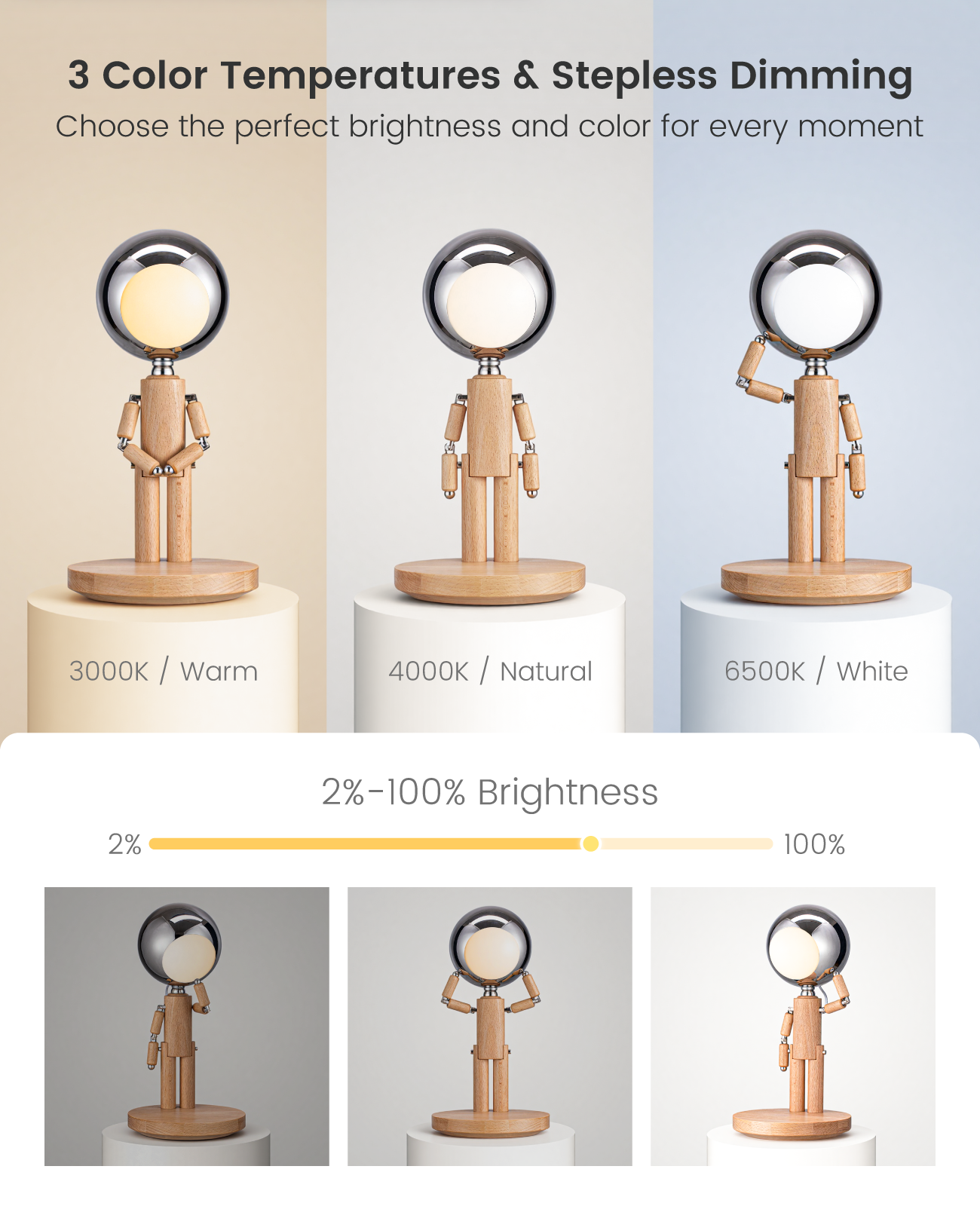 Pause Moon Lamp｜Beech Wood