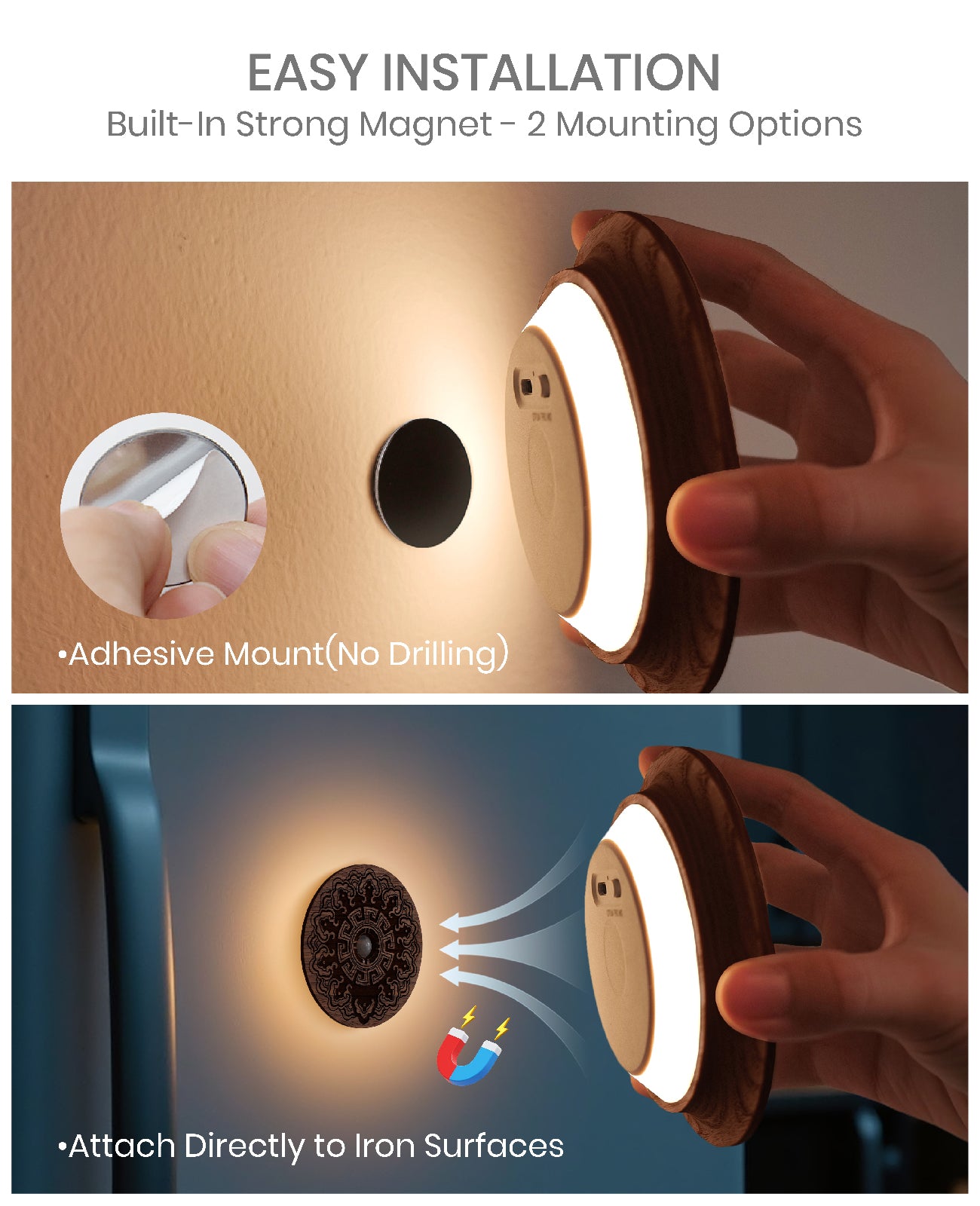 Carved Flower Motion Sensor Night Light