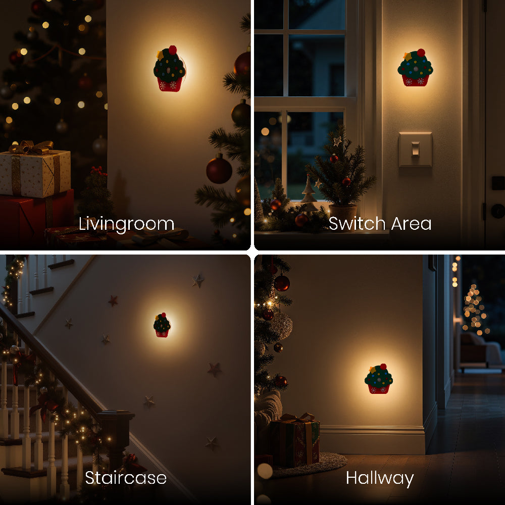 Christmas Cupcake Motion Sensor Light
