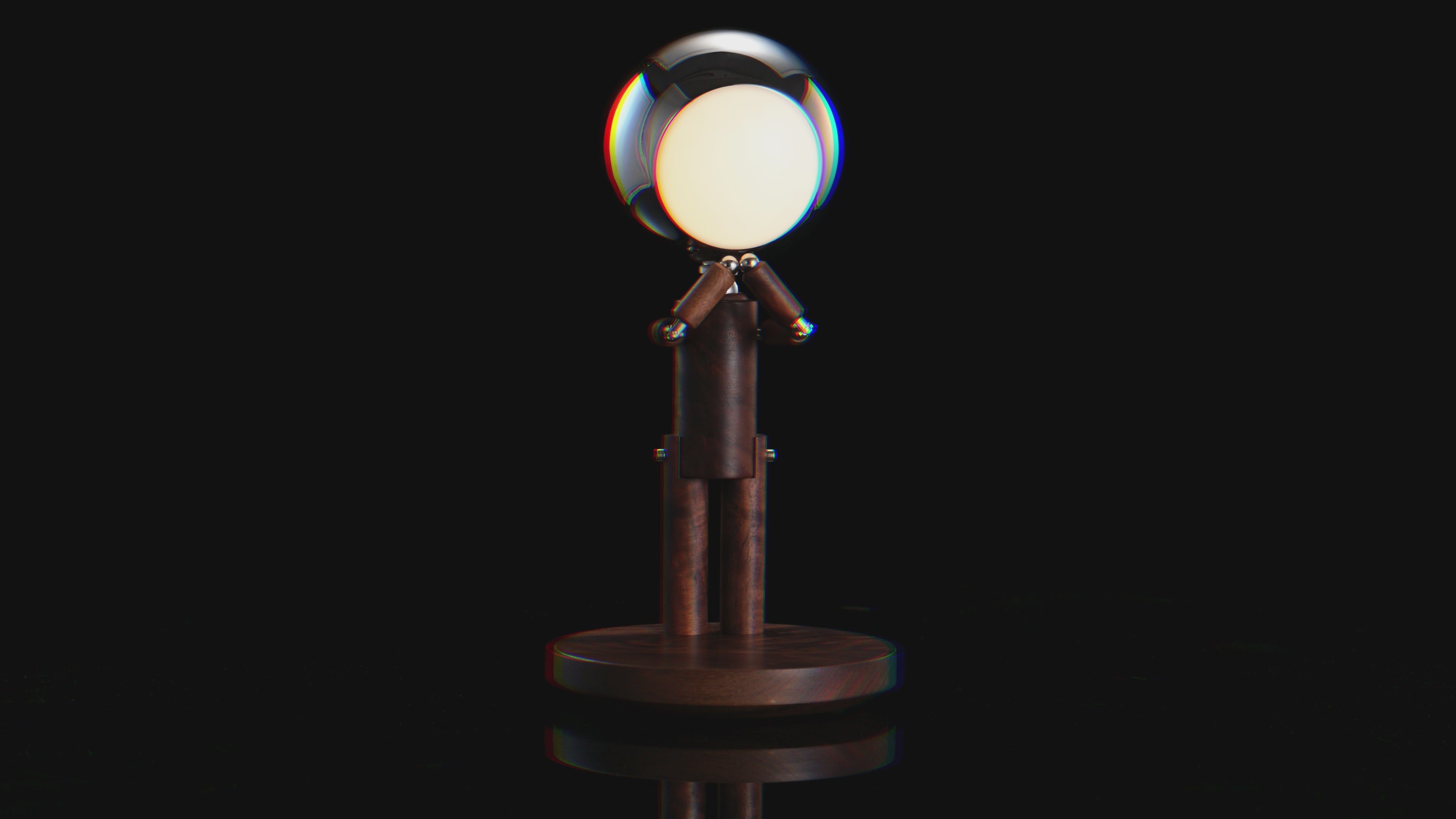 Pause Moon Lamp ｜Black Walnut
