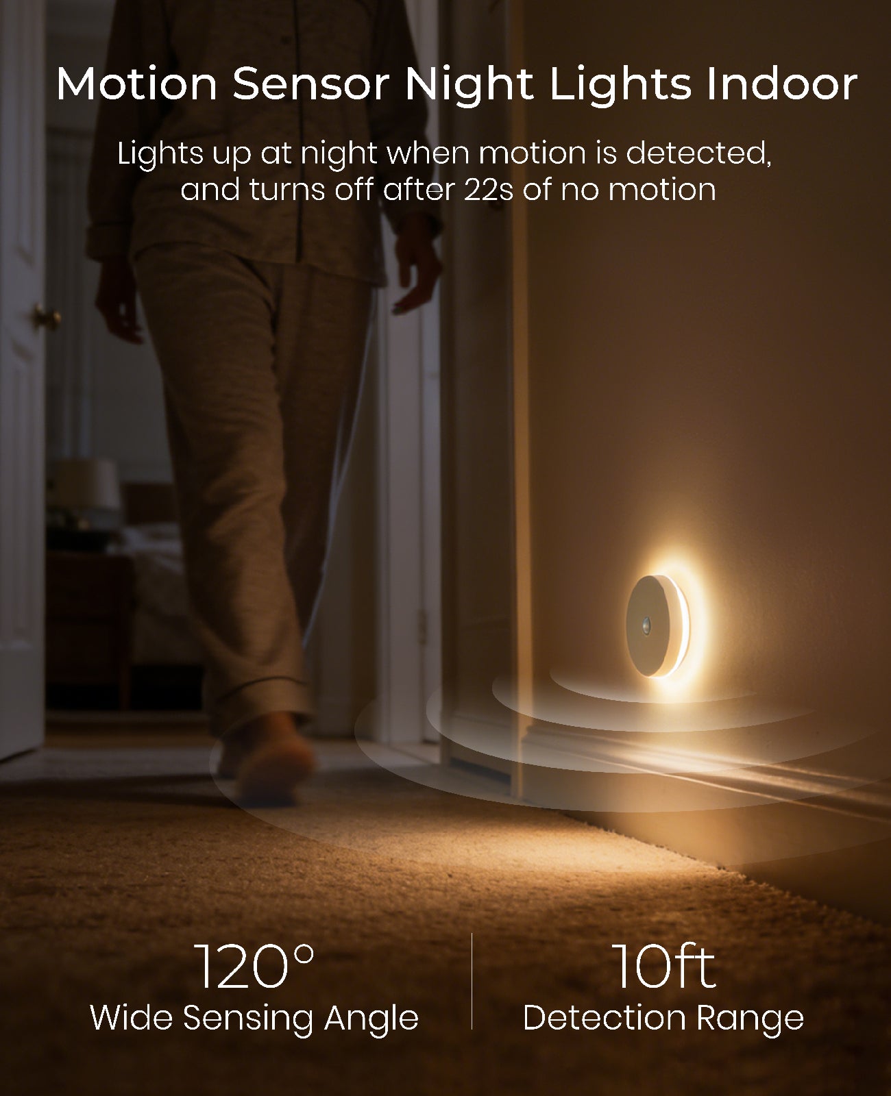 Round Halo Motion Sensor Light