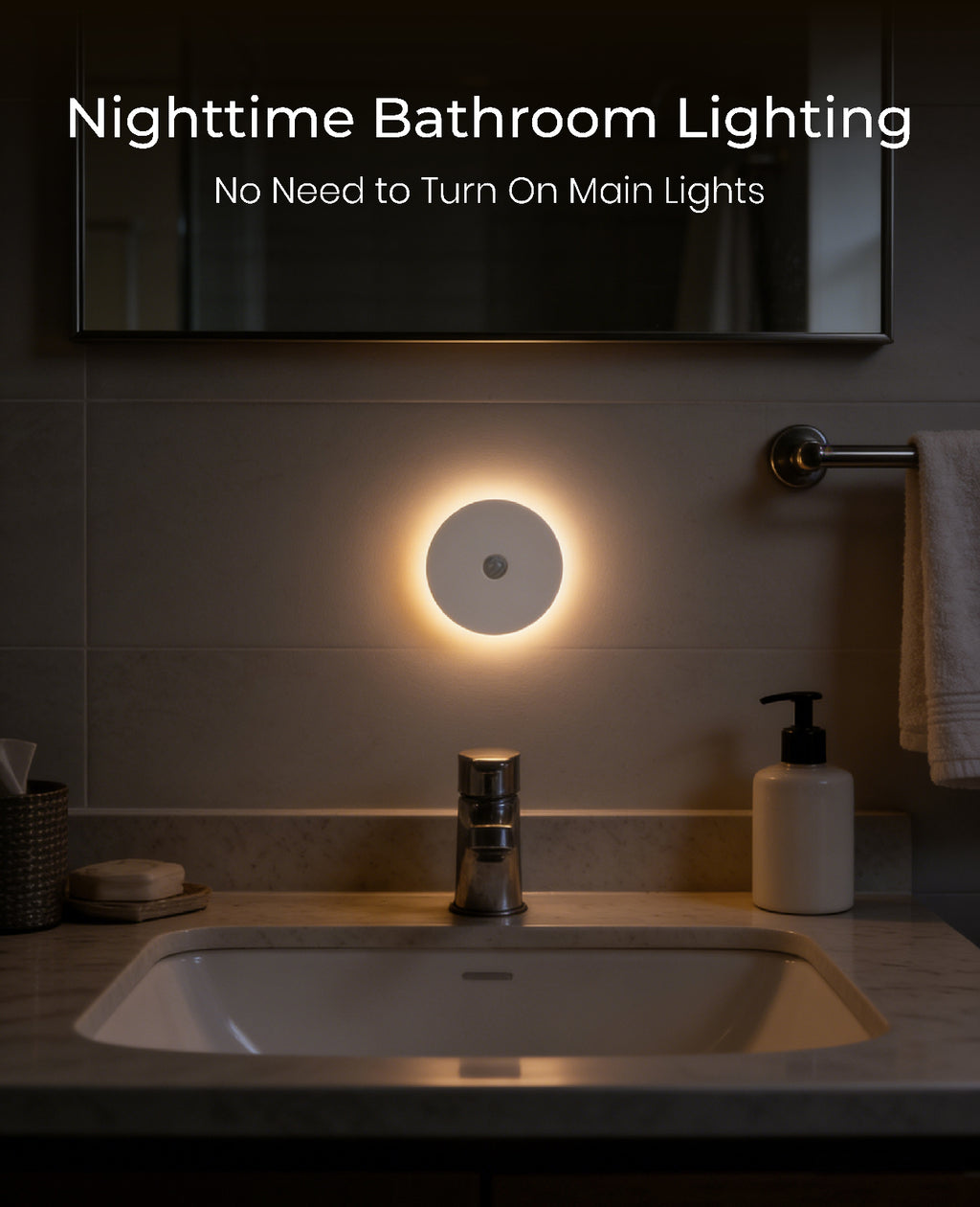 Round Halo Motion Sensor Light