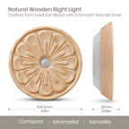 Rounded Flower Motion Sensor Light｜Ash Wood