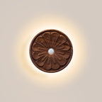 Rounded Flower Motion Sensor Light｜Black Walnut