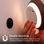 Rounded Flower Motion Sensor Light｜Black Walnut