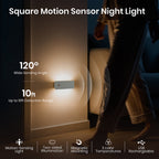Square Dual-Sided Backlit Motion Sensor Light｜ABS