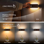 Square Dual-Sided Backlit Motion Sensor Light｜Black Walnut