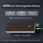 Square Dual-Sided Backlit Motion Sensor Light｜Black Walnut