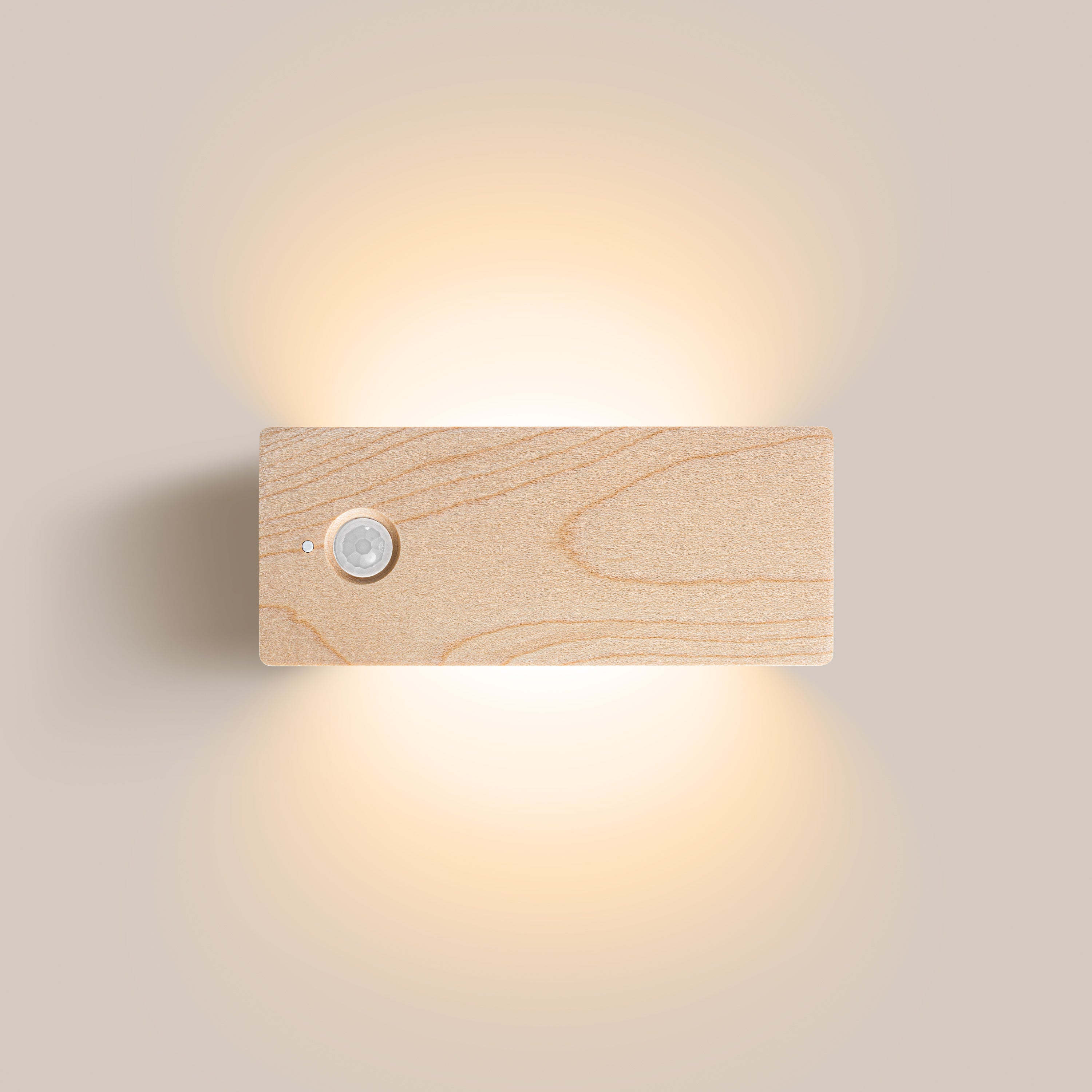 Square Dual-Sided Backlit Motion Sensor Light｜Maple
