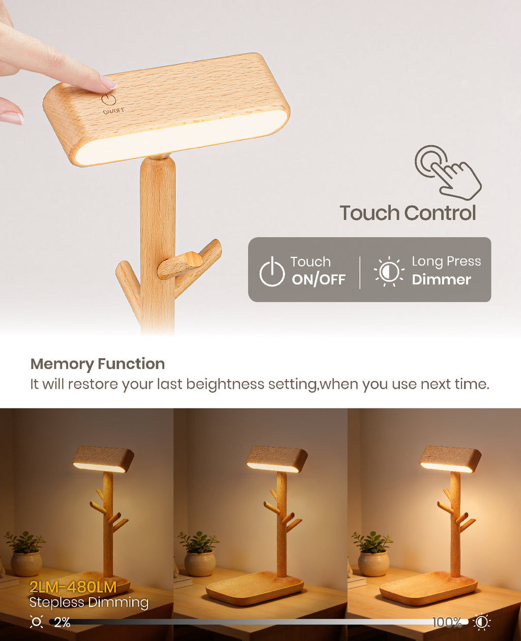 Tree Dock Lamp｜Beech Wood