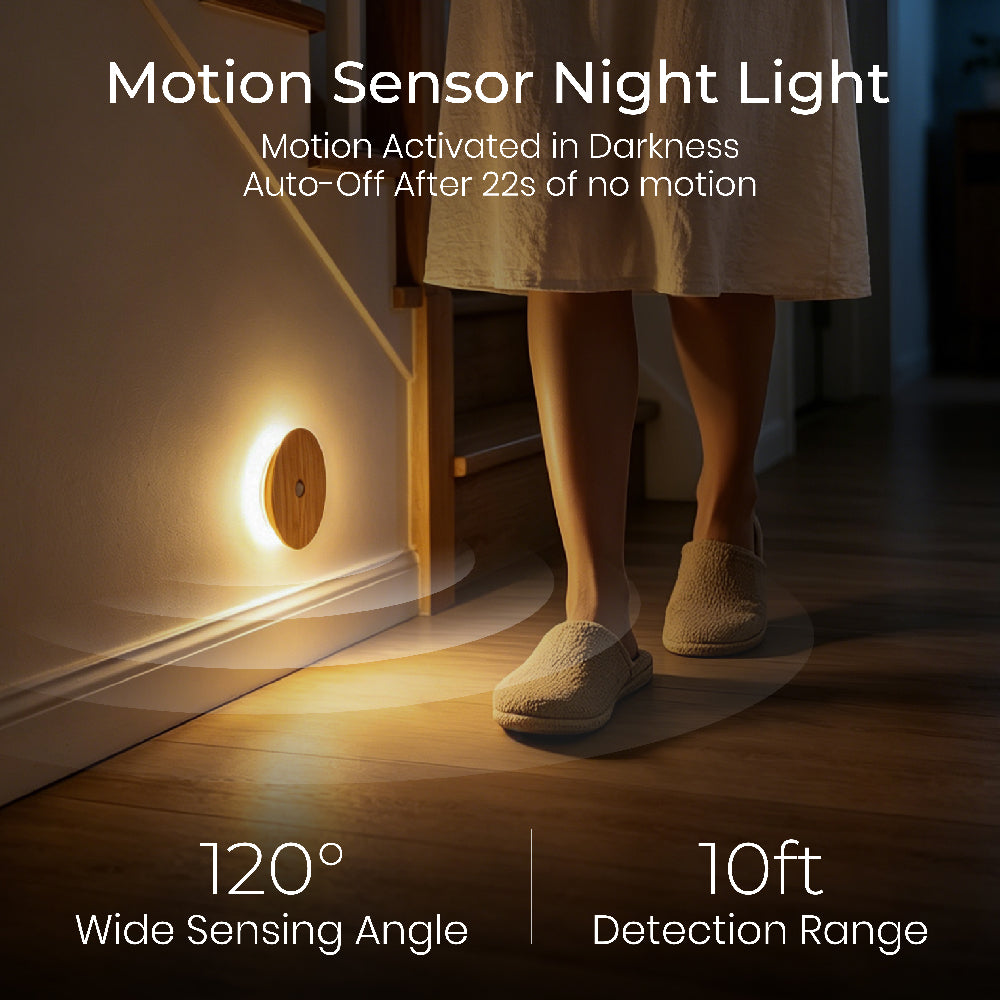 Wood Sensor Night Light ｜ Ash Wood