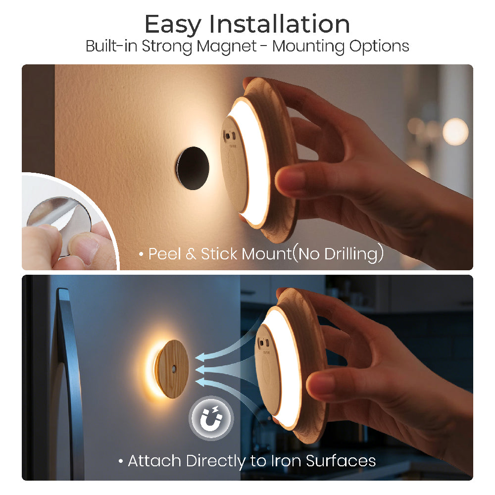 Wood Sensor Night Light ｜ Ash Wood