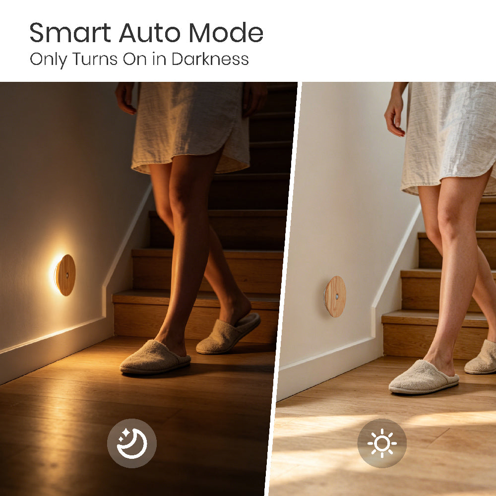 Wood Sensor Night Light ｜ Ash Wood