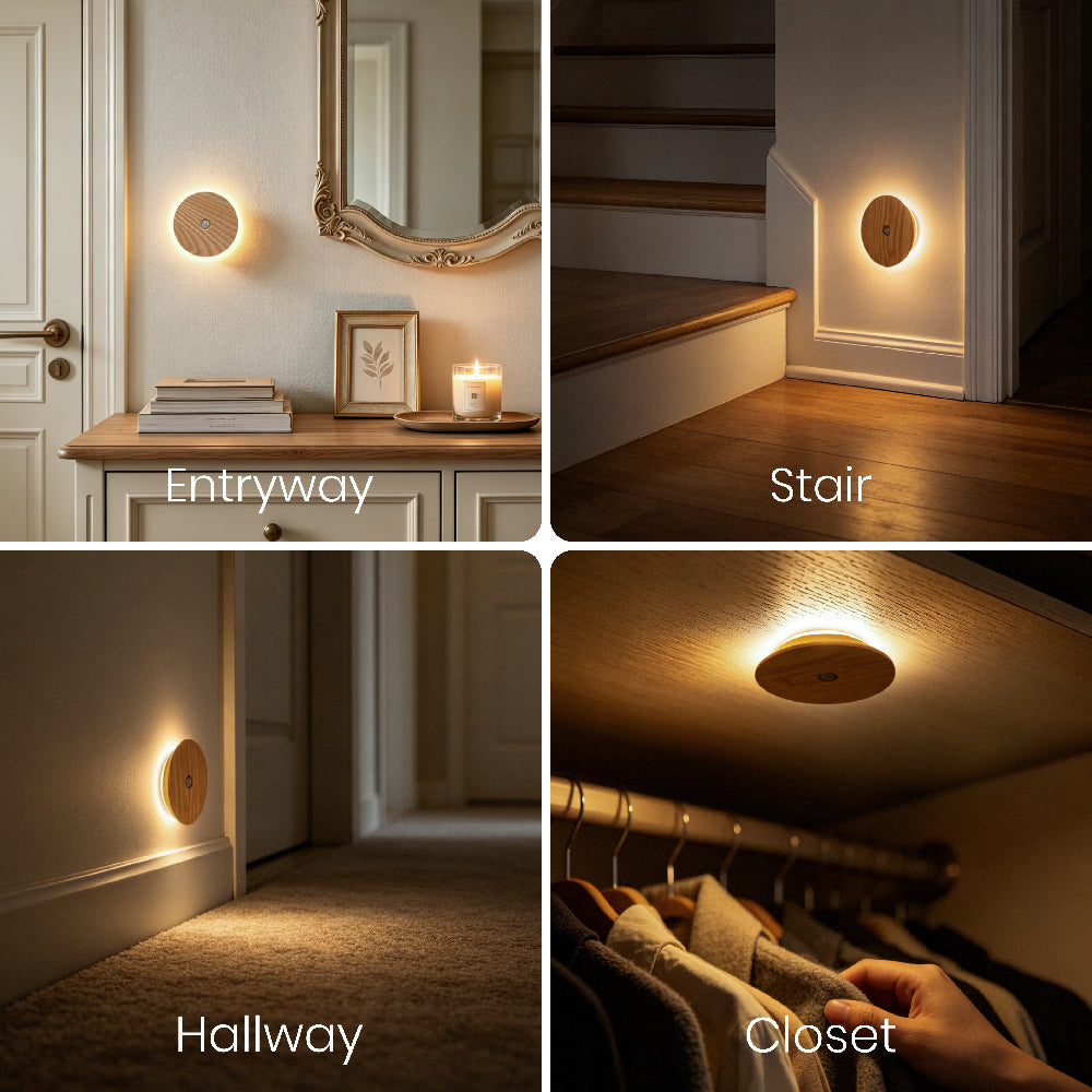 Wood Sensor Night Light ｜ Ash Wood