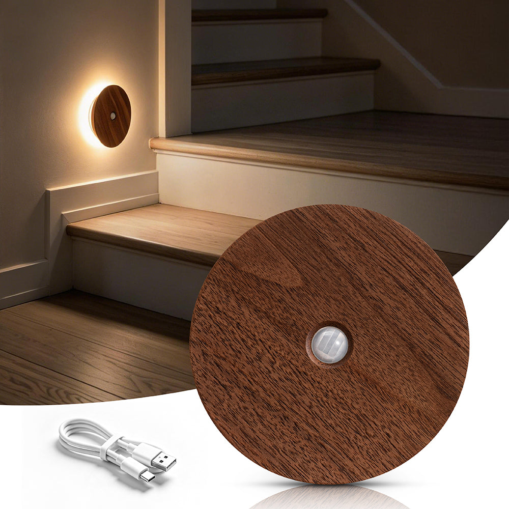 Wood Sensor Night Light ｜ Black Walnut