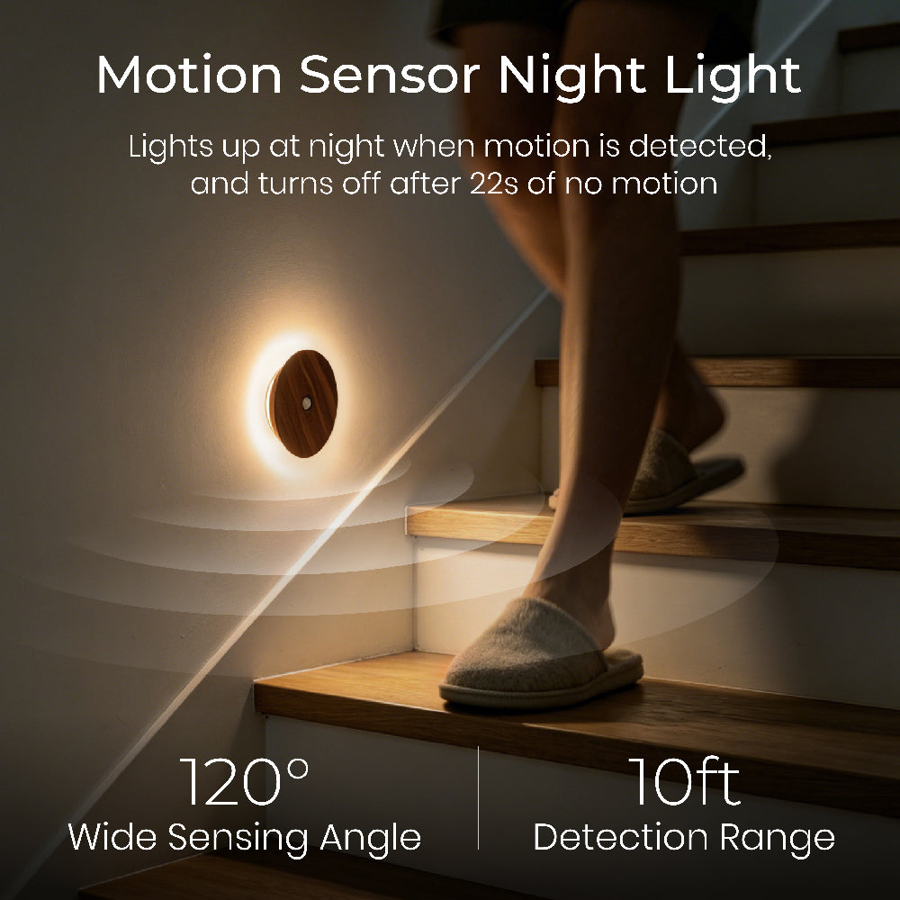 Wood Sensor Night Light ｜ Black Walnut