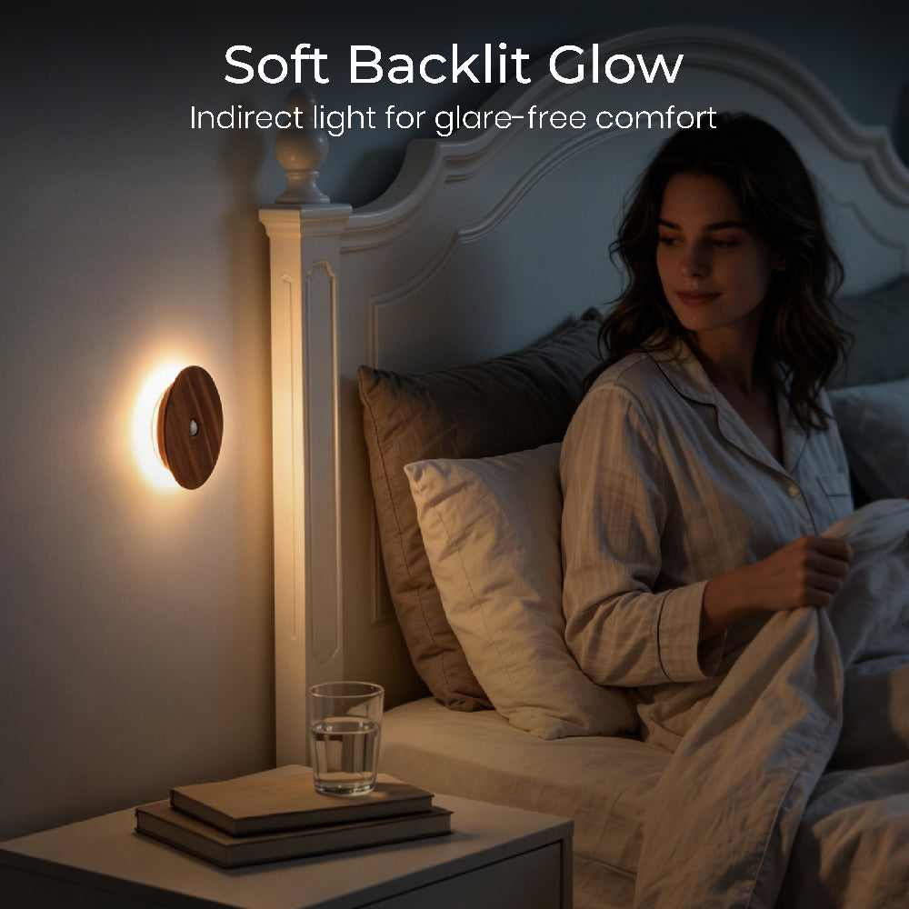 Wood Sensor Night Light ｜ Black Walnut