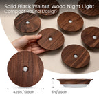 Wood Sensor Night Light ｜ Black Walnut
