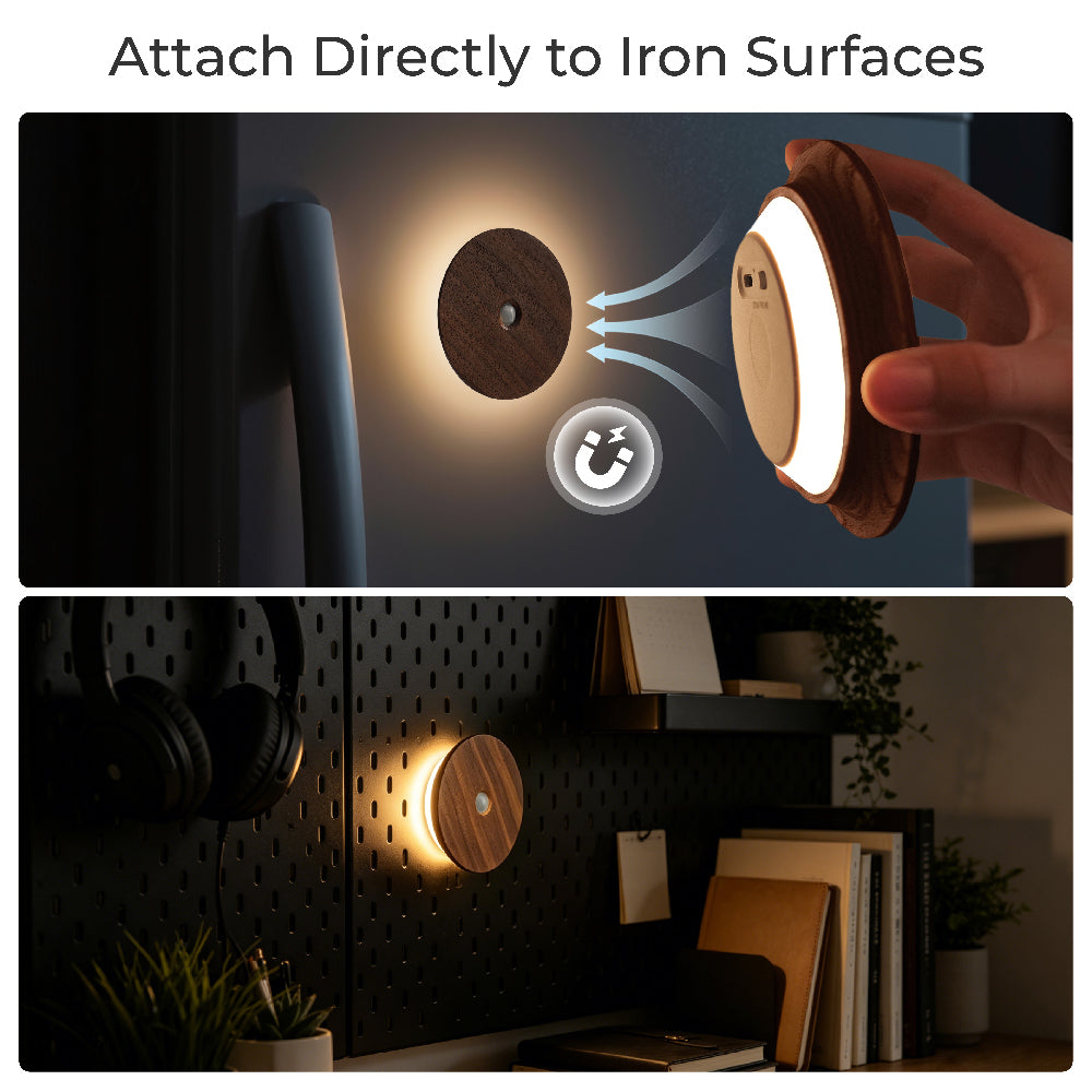 Wood Sensor Night Light ｜ Black Walnut
