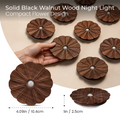 Flower Motion Sensor Night Light｜Black Walnut